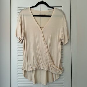American Eagle short-sleeve V-neck wrap top